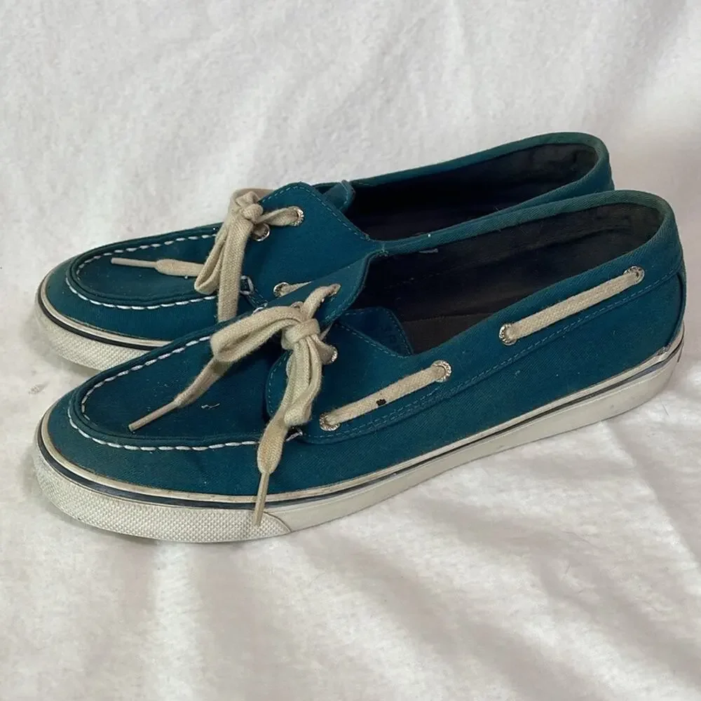 Sperry Women's Blue Canvas Boat Shoes
